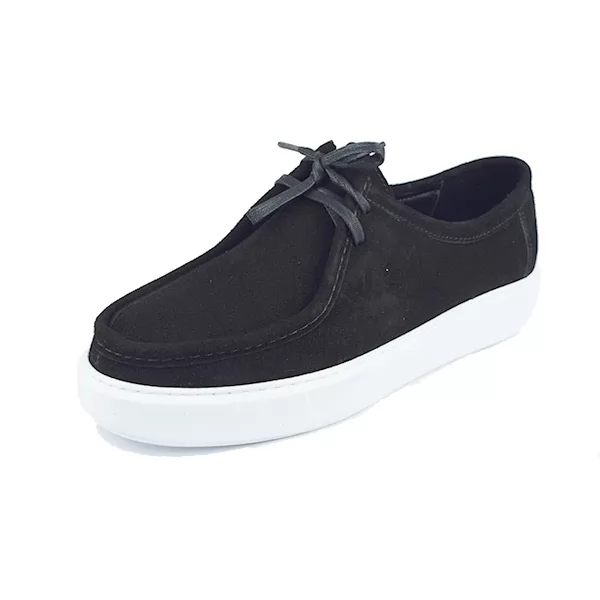  Basket pour homme 026 noir daim ...................  chaussure homme cuir maroc 